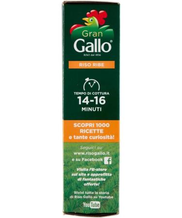 Italian Gourmet E.R. Gran Gallo Riso Ribe - 100% Italian Rice - Ideal for any type of recipe - Cooking time 15 minutes - 500g pack + 400g box - Buy Online on GoSupps.com