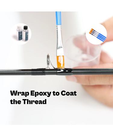 Fishing Rod Repair Kit | Rod Building Supplies with Epoxy Glue, Wrapping Thread, and Masking Tape - 2 oz - Buy Online on GoSupps.com