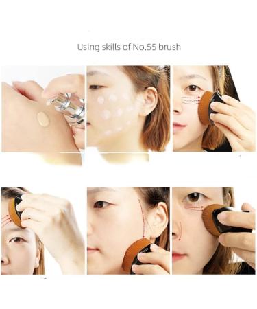 2/4 Pcs Cepillo De Maquillaje Con Tapa Plana - Brochas Para Base De Maquillaje Flat Top Foundation Brush Momma Brush Makeup Foundation Makeup Brush for Women (Green & Black) - Buy Online on GoSupps.com