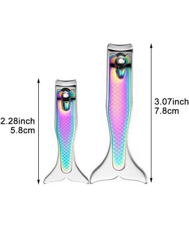 Mermaid Nail Clippers Stainless Steel Cuticle Remover Trimmer Scissor Manicure Pedicure Fingernail Nipper Tool Two Sizes - Buy Online on GoSupps.com