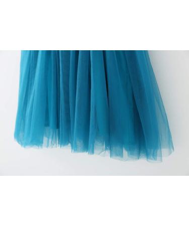 PythJooh Baby Girl Tulle Dress | Sleeveless Butterfly Wings Tutu Dress | 18-24 Months | Peacock Blue - Buy Online on GoSupps.com