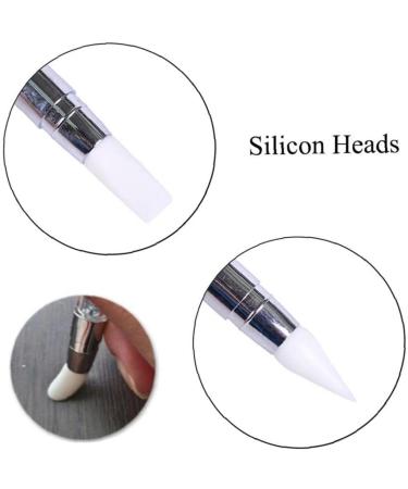 Glitter Picker Pen & Silicone Nail Art Brush - DIY Decoration Tool for Manicure | International Shipping Available - Buy Online on GoSupps.com