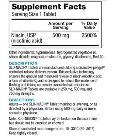 Slo Niacin 500mg Flush Free 100 Capsules 2-Pack | Vitamin B3 Heart Health Support | Nutritional Health & Energy Production | Circulation & Blood Pressure | With Kinara Pill Box - Buy Online on GoSupps.com