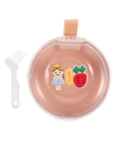 Gleavi container denture container Cute storage box orthodontic ingredient fake braces storage container for false teeth home journey home pink