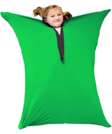 WGUST Sensory Stretchy Body Sock for Individuals with Autism Anxiety - Deep Pressure Simulation Body Blanket - Full-Body Wrap - Snap Closure (Color : Green Size : S/Small-69 * 102cm) S/Small-69*102cm Green