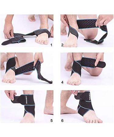 Buy Eulant Adjustable Ankle Bandage - Anti-Slip Silicone Elastic Support for Sports 85cm Blue - 1 Piece - Buy Online on GoSupps.com