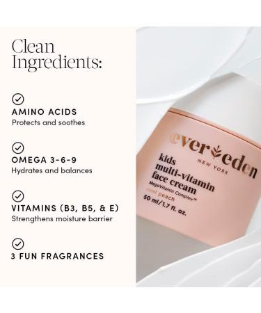 Evereden Kids Happy Face Duo (Melon Juice) - Multi-Vitamin Face Wash & Face Cream Set - Clean & Vegan Skin Care for Kids 3+ - Moisturizing Nourishing & Protective Skin Care Set - Buy Online on GoSupps.com