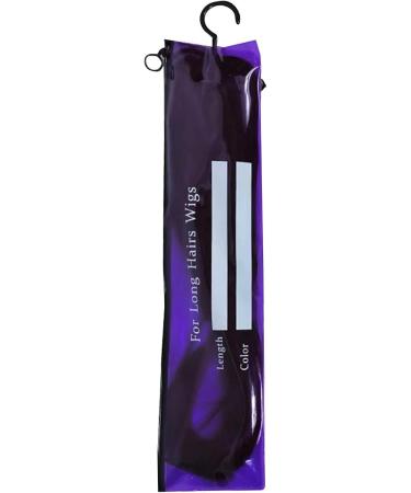Hair Extension Storage Bag Wig Holder Storage | PVC Space-Saving Design Extra Long Wig Organizer For Men Women Travel Friendly Purple - Buy Online on GoSupps.com