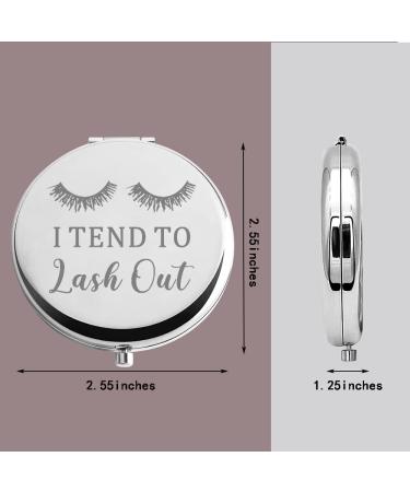 TGBJE Eye Lash Pocket Mirror - Perfect Gift for Girls & Beauticians | TEND to Lash Out Compact Mirror - Buy Online on GoSupps.com
