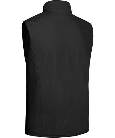 Fit space Men's Lightweight Softshell Vest - Windproof, Sleeveless Jacket for Cycling, Travel, Running - Black, Size Large - Buy Online on GoSupps.com
