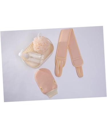 Exfoliating Bath Towel Set - Includes Back Scrubber & Thick Spa Towel | Pink 60x9.5cm | Home Bath Accessories for Perfect Skin - Buy Online on GoSupps.com