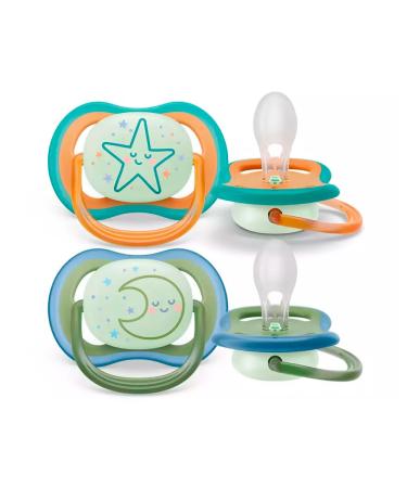 Philips Avent Ultra Air Night Pacifier 4-Pack (18+ Months) | Glow in the Dark & Sterilization Box | International Shipping Available - Buy Online on GoSupps.com
