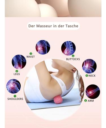 Pink Trigger Point Presser Fascia Ball - Massage Device for Muscle Pain & Tension Relief | Suction Cup Handle & Pink Hedgehog Ball - Buy Online on GoSupps.com
