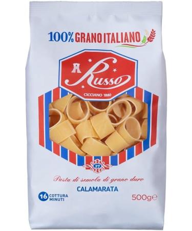  Italian Gourmet E.R. Russo Calamarata No. 27 Durum Wheat Pasta 100% Italian Wheat 500g + 400g Box of 12 - Buy Online on GoSupps.com