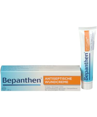 Bepanthen antiseptic Wound Cream for treatment of Abrasions cracks lacerations and scratches. 20 g/0.70 Fl.oz