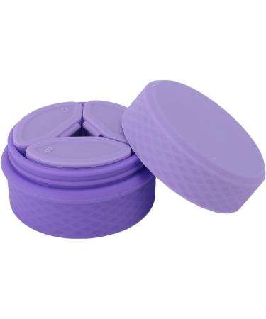 DAUZ Travel Silicone Cosmetic Container 12ml Silicone Cream Jar with Spoon proof for Women Outdoor Use (Purple) - Buy Online on GoSupps.com