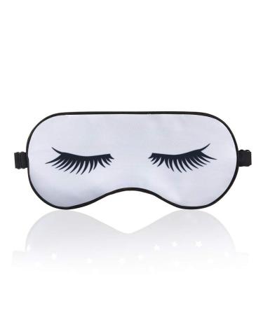 BYBART Sleep Mask Soft & Comfortable Eye Mask with Adjustable Head Strap Light Blocking Eye Cover for Kids Women Men - Eyelash