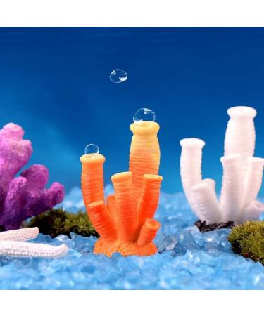 Movoja 2 PIECES Aquarium Decoration Corals - Ideal for Fresh & Salt Water Tanks - 14 White Coral Aquaristics - Buy Online on GoSupps.com