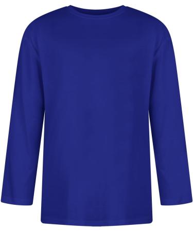 Buy Dark Blue Round-Necked 3/4 Arm T-Shirts for Men | Basic Grandad & Leisure Shirts - International Shipping - Buy Online on GoSupps.com