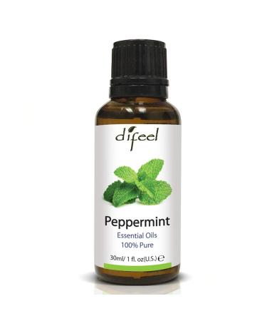 Difeel Essential Oils 100% Pure Peppermint Oil 1 ounce (2-Pack)