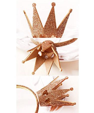 SIPALTY Girls Shiny Crown Hairband - Princess Headband for Wedding & Birthday Gift (Gold) - Buy Online on GoSupps.com
