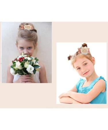 3 Pieces Girls Artificial Flower Hair Accessories Hair Clips Set Flower Hair Clip Kids Hair Accessories Floral Pink Rose Barrettes for All Ages of Female - Buy Online on GoSupps.com