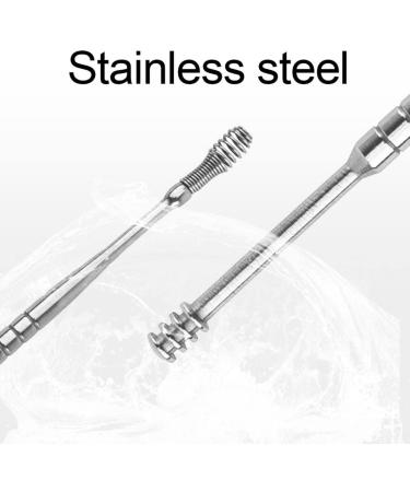 Xinsany 6Pcs Set Stainless Steel Ear Wax Remover Pickers - Earpick Curette Cleaner Spoon for Ear Care - Buy Online on GoSupps.com