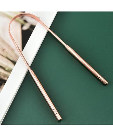 Sivono Long Copper Tongue Cleaner 2 Pack - Detoxify Bad Breath with U-Shaped Stainless Steel Design | International Shipping Available - Buy Online on GoSupps.com