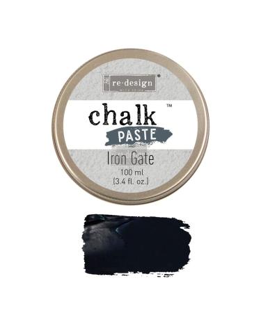 Redesign Chalk Paste 3.4 Fl. Oz. (100Ml)-Iron Gate Paint Ink for Fabric Wood Silk Screen Stencils Screen Print,Home Decor,Wood,T-Shirt Printing, Memorial's Day,Mother Gifts