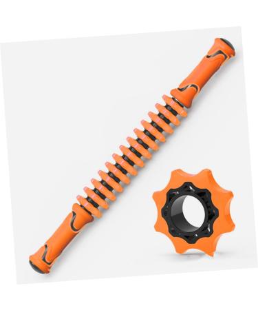 Lurrose Wheel Stick Yoga Massage Roller - Relaxation Bar & Muscle Relief - 45x5CM Orange - International Shipping Available - Buy Online on GoSupps.com