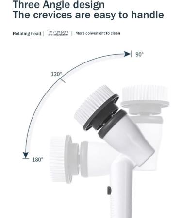 Jbnmvc Electric Scrubber Electric Bathroom Cleaning Brush Suitable for Cleaning Walls/Floors/Bathrooms/Kitchens/Cars - Buy Online on GoSupps.com