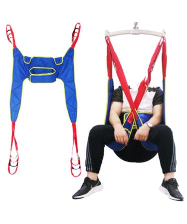 Patient Full Body Lift Sling Walking Standing Aids Medical Gait Belt Divided Leg Sling Adjustable Waist Design Elderly Disabled Medical Device Bed Assistance Standing Walking Sling M