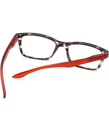 Suertree Spring Hinge Reading Glasses (3 Pack) - 2.0x Diopter Visual Aid for Men & Women - Black Yellow Red - Buy Online on GoSupps.com