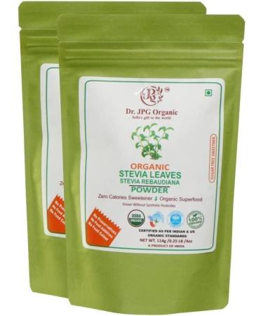 PUB Stevia Leaves/Leaf Sugar Free Powder-Diabetic Care-228g-Stevia Rebaudiana- USDA & India Organic Certified-100% Organic (114g+114g 228g/0.5LB)