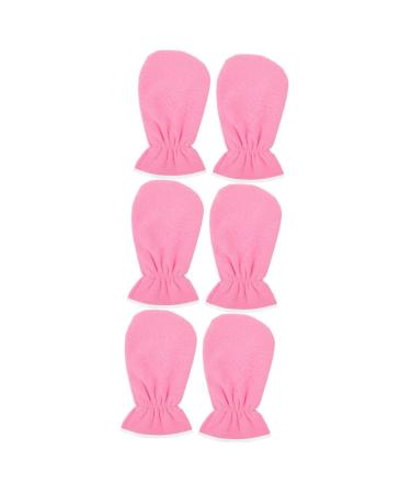 Ipetboom Black Fingerless Gloves 3 Pairs Exfoliating Hand Mask Miss Spa Polyester Moisturizing Exfoliating Gloves