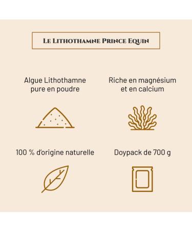 Prince Equin - LITHOTHAMNE - Horse nutritional supplement - 700 g bag - Natural calcium - Helps regulate gastric acidity - Remineralization - French brand - Buy Online on GoSupps.com