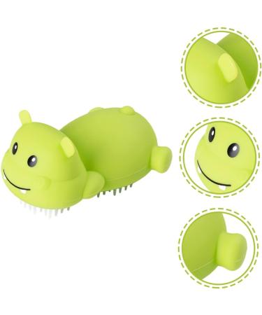 SECFOU Hippo Shaped Head Shower for Exfoliating and Massaging - Green Cap for Baby, Body, and Scalp Care - Buy Online on GoSupps.com