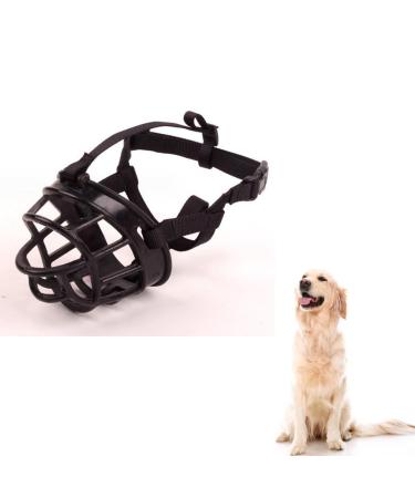 Voarge Dog Muzzles Adjustable Dog Basket Muzzle Breathable Dog Mouth Cover Prevent Biting Chewing & Licking for Small Medium Large Aggressive Dogs (5)