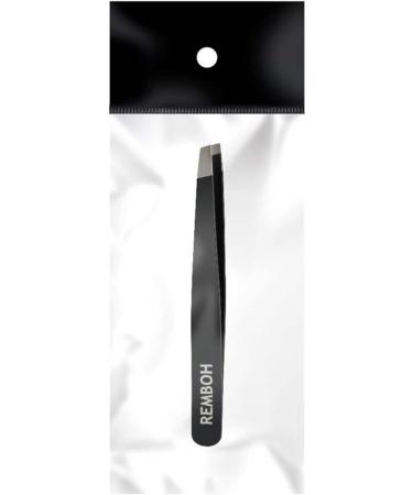 Remboh Stainless Steel Slant Tweezers - Professional Precision Eyebrow Tweezers - Buy Online on GoSupps.com
