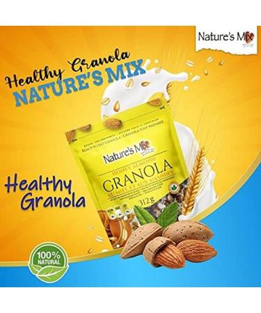 Nature's Mix Honey Almond Granola 575g Made with Local Honey Local Oats and Olive Oil. Light Yellow 575 - Buy Online on GoSupps.com