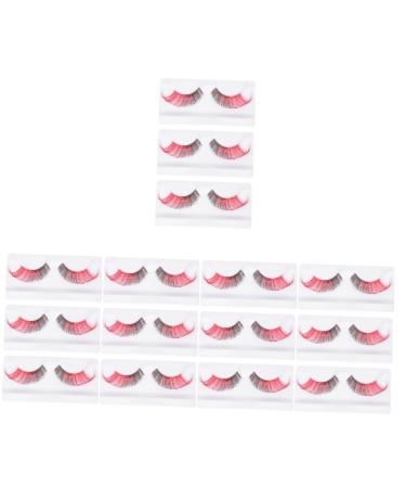 ABOOFAN 15 Pairs Halloween False Eyelashes Eye Lashes Extension for Halloween Red Fake Lashes for Costume Party Halloween Makeup Eyelashes Dramatic Eyelashes Imported Fiber Prom Extend 5d