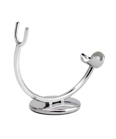 Curved Polished Shaving Stand Set - 5 Piece Argent - Premium Grooming Essentials for Men - Buy Online on GoSupps.com