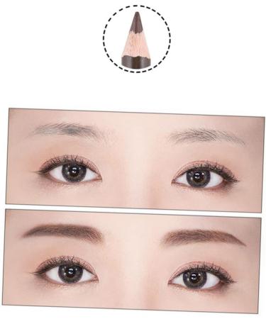 TOVINANNA 4 Pcs Eyebrow Pencils Dark Coffee Pencils Waterproof Brown Eyeliner Miss Wooden Pigment Double Head - Buy Online on GoSupps.com