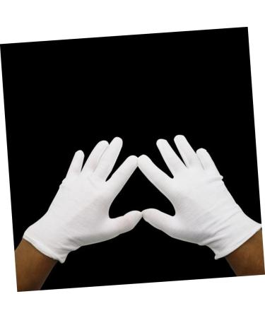 Beatifufu 16 Pairs White Cotton Gloves Jewelry Utility Work Gloves Cotton Gloves for Ladies Mittens Silver Polishing Gloves Mens Work Gloves Black Labor Protection Cotton Wen Wan Miss - Buy Online on GoSupps.com