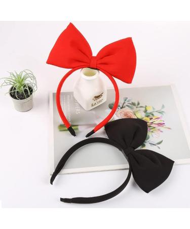Hair Band Bow Headbands Headdress Bowknot Hair Bands Big Bow Halloween Hair Hoop Hair Accessories for Cosplay Costume Decor (Black) - Buy Online on GoSupps.com