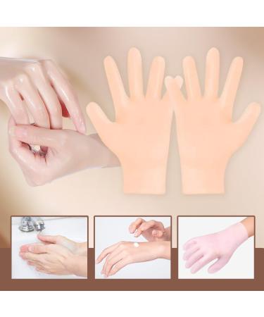 Lovehomily Anti-Slip Hands Peeling Gloves Preventing Dryness Hands Protective Gloves Hand Care Tools Silicone Moisturizing Gloves (Light Yellow) - Buy Online on GoSupps.com