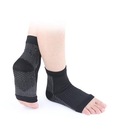 Toeless Elastic Compression Socks for Plantar Fasciitis - 2 Washable Pairs | Ankle Support & Achilles Relief - Buy Online on GoSupps.com