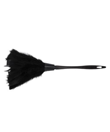 rumoe 1pc Fashion Turkey Duster with Black Plastic Handle Cleaning Tool(black) 35cm