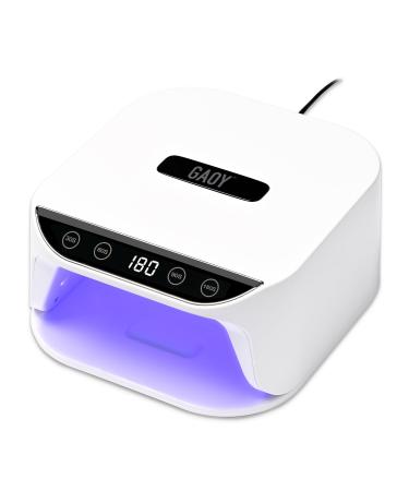 GAOY Professional UV Light for Nails Nail Lamp with LDC Display 4 Timers Nail Dryer for Salon Gel Manicure or DIY at Home White