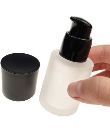 30 ml Refillable Frosted Glass Pump Bottle Perfect for Liquids Lotions & Travel | 2-Piece Set - Buy Online on GoSupps.com